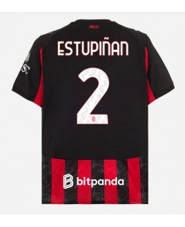 Günstige AC Milan Pervis Estupinan #2 Heimtrikot 2025-26 Kurzarm